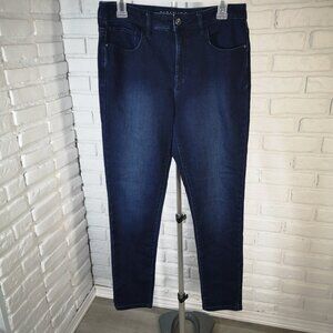 Parasuco Ladies Size 10 Dark Wash Zipper & Button Closure Blue Jeggings